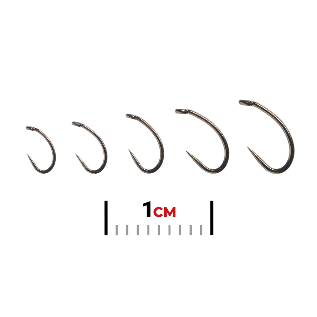 Fulling Mill Tactical Midge Black Nickel Barbless Hook 22