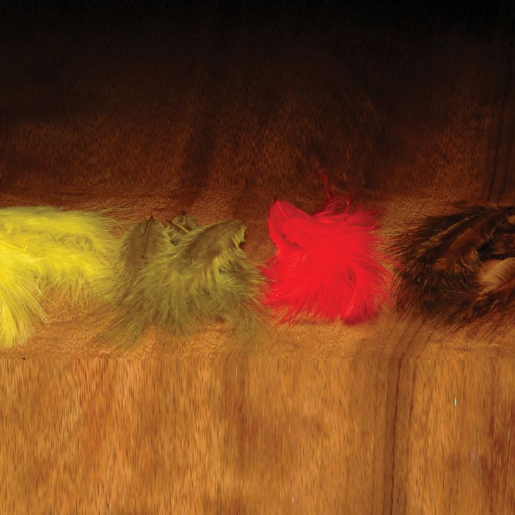 MINI MARABOU - CLARET - Fly Tying Feathers - Chickabou Soft Hackle Material  NEW!