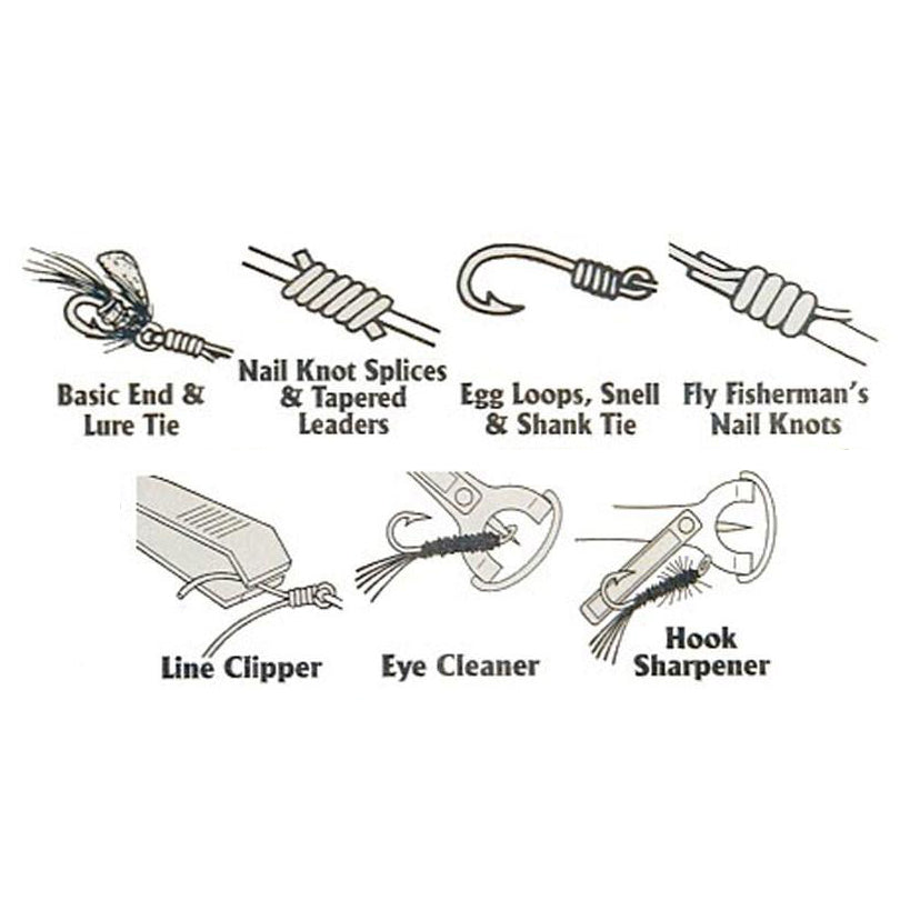 easy fish hook tie tool TYEPRO Fishing Knot Tying Tool/Jig Head and Eyelet Grip/Line Threader/Clipper for Shaky Hands and Poor Eyesight. Tackle Box Accessory and is great for tying swivels and selected flies for fly fishing Hook-Eze Fishing Gear Knot Tying