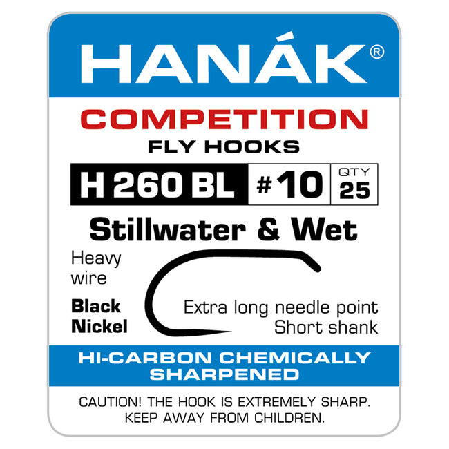 H 260 BL Stillwater/Wet  Fly Hook - J. Stockard Fly Fishing