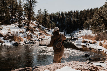 Winter fly tying for fly fishing for trout in winter
