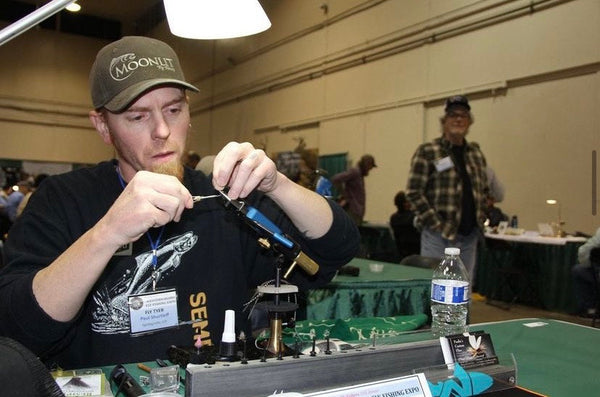 paul at a fly tying show