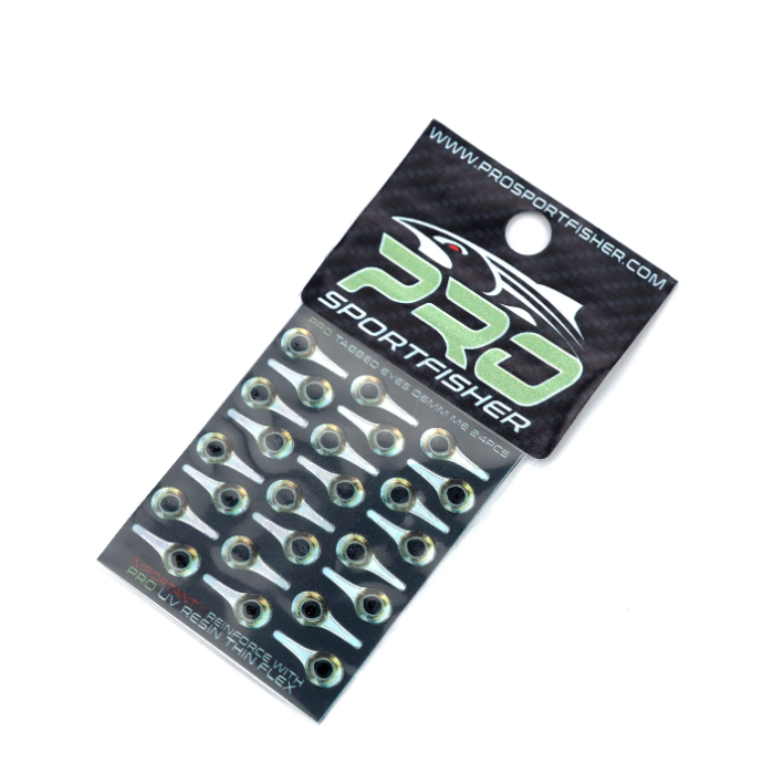 Pro 3D Tabbed Eyes Silver/Yellow