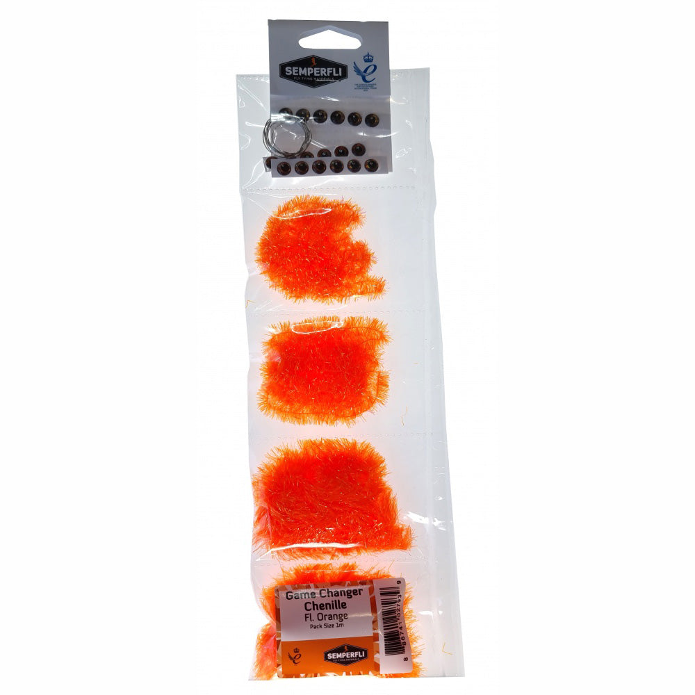 Electric Chicken New Age Chenille Fly Tying Material – 5-Yard Pack, White/Blue, For Multiple Fish Species