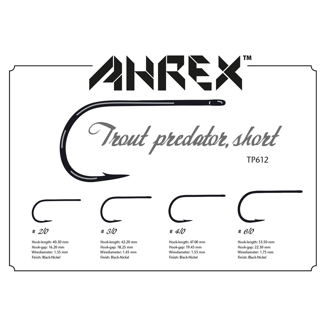 TP612 Trout Predator Streamer Short Hook | AHREX
