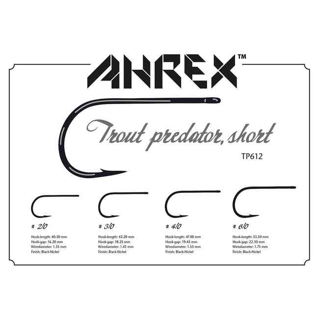 Ahrex TP612 Trout Predator Streamer Short Hook #2/0