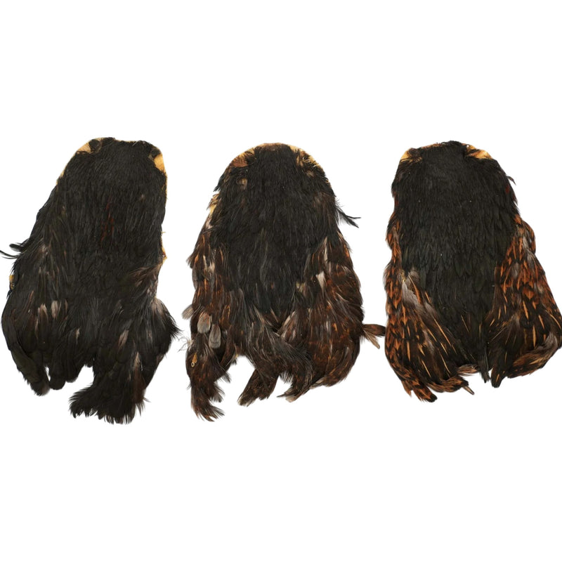 India Hen Neck Feather Patches