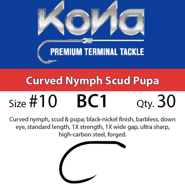 BC1 Curved Nymph Scud Pupa Hook