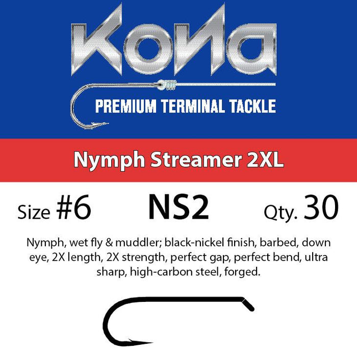 ※lidongyang※ NS2 Nymph Streamer 2Xl Hook