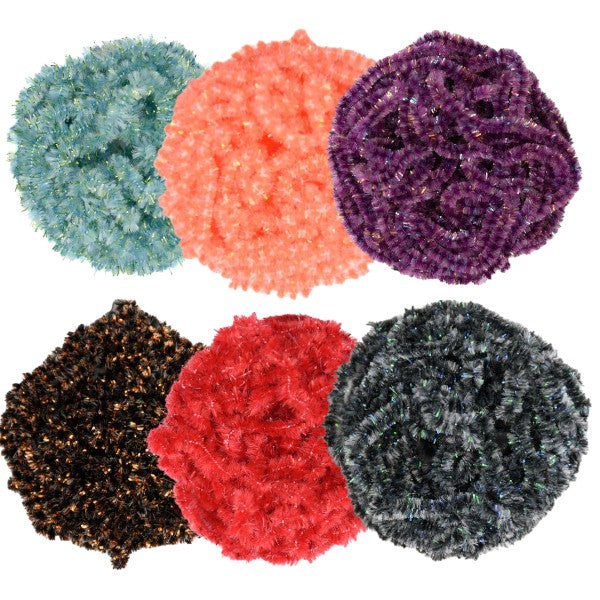 thumbnail image 2 of New Age Fly Tying Chenille - 5 Yard Pack, Size #2 Medium, Orange For Perch Flies 2 of 13