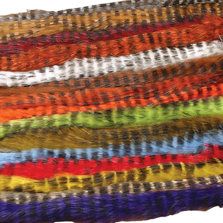 Barred Rabbit Fur Strips, 1/8"