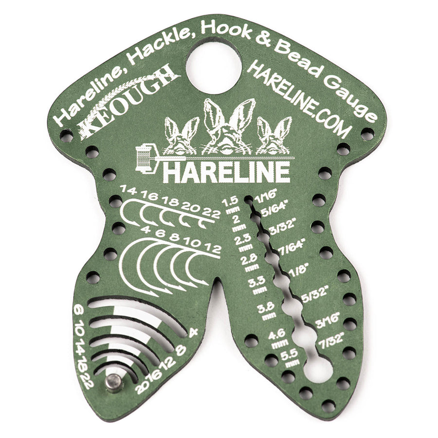 Hackle, Hook and Bead Gauge Anodized Hareline J Stockard