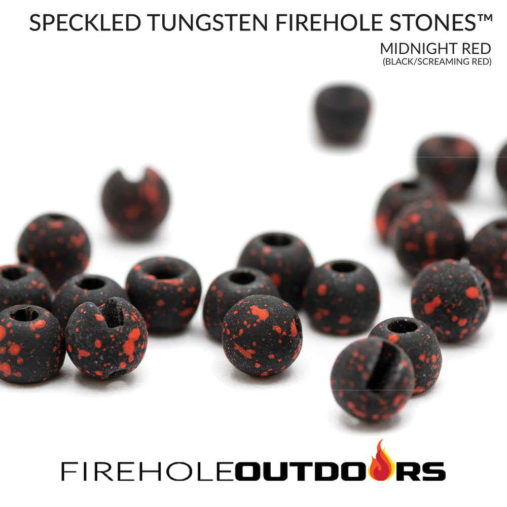 Round Speckled Tungsten Beads