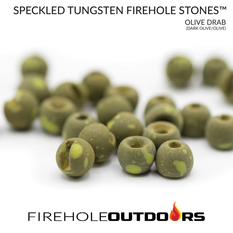 Round Speckled Tungsten Beads