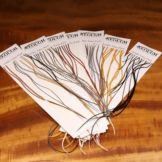 Saddle Value Pack Hackle Feathers Keough J Stockard