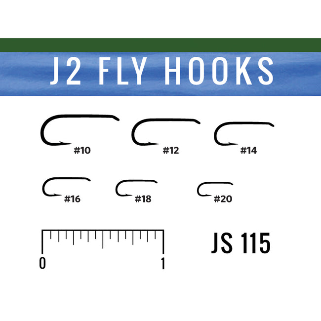 J2 115 Dry Fly Hook, Fly Tying Hooks