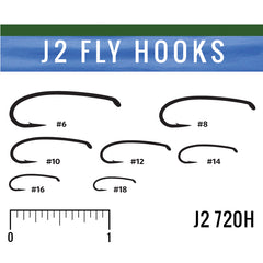J2 720H Heavy Curved Nymph Hook - J. Stockard Fly Fishing