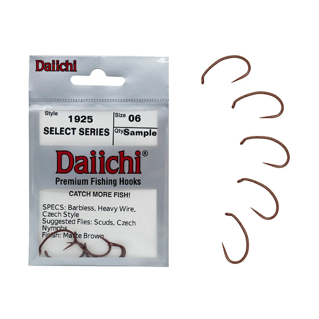 1925 Barbless Scud Fly Hook - matte brown - J. Stockard Fly Fishing