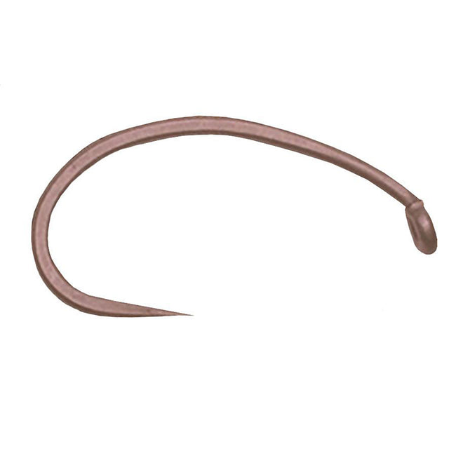 1925 Barbless Scud Fly Hook - matte brown - J. Stockard Fly Fishing