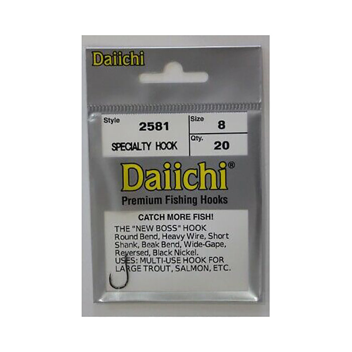 JACKALL Anchovy Tachi Fish Hooks - 4-Needle Barbless, Size M (8 Pack)