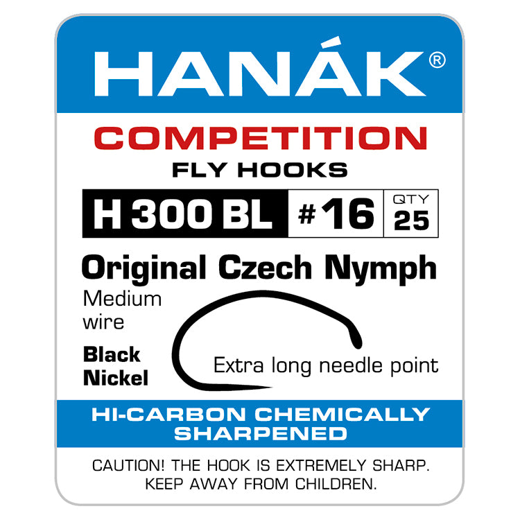 H 300 BL Original Czech Nymph Fly Hook - J. Stockard Fly Fishing