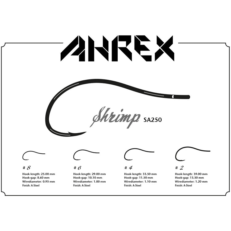 SA250 Saltwater Shrimp Hook - 12 hooks - J. Stockard Fly Fishing