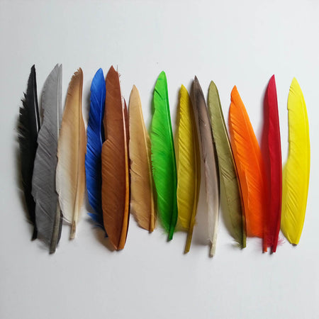Creative Angler Saddle Hackle Fly Tying Materials - Natural Feathers for  Wet Flies, Rooster Feathers, Hair Feathers for Crafts, Fly Tying Kit -  Small Feathers Combo Pack of Steelhead Colored Feathers 