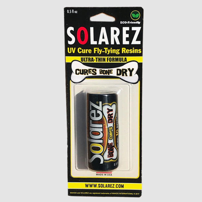 Solarez Bone Dry Clear UV Cure Resin  Tack-Free Fly Tying Coating - basin  + bend