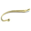 Fish Hook Gold Brooch / Hat Pin