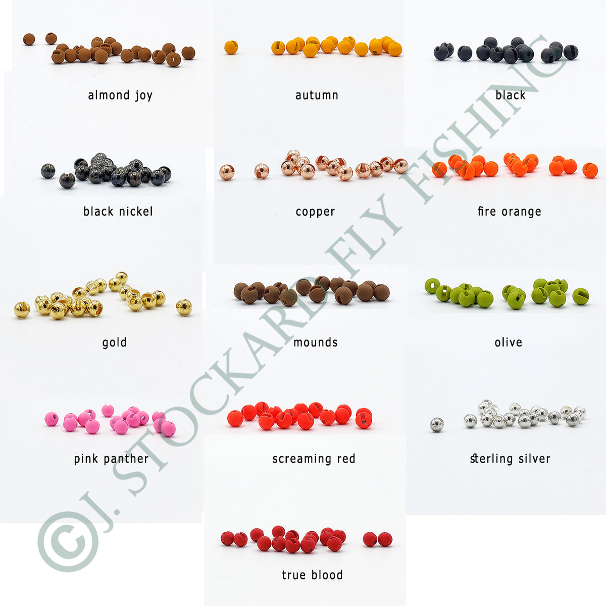 Slotted Tungsten Beads - 'Stones' | Firehole Outdoors