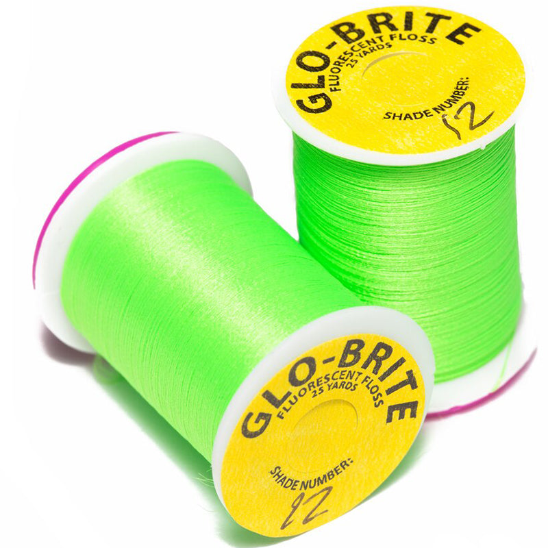 Vibrant GLO Brite Floss for Fly Tying at J Stockard