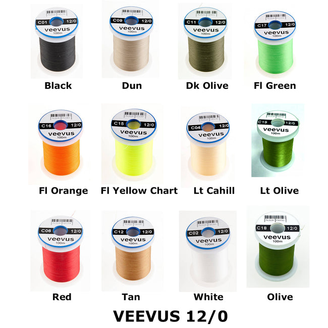 Veebus Thread Color Chart Veevus Thread 12/0 | Fly Tying Thread | VEEVUS | J Stockard