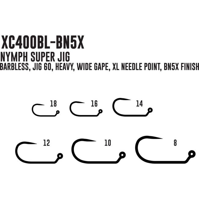 XC 400BL-BN5X JIG60 Super Jig Barbless Hook