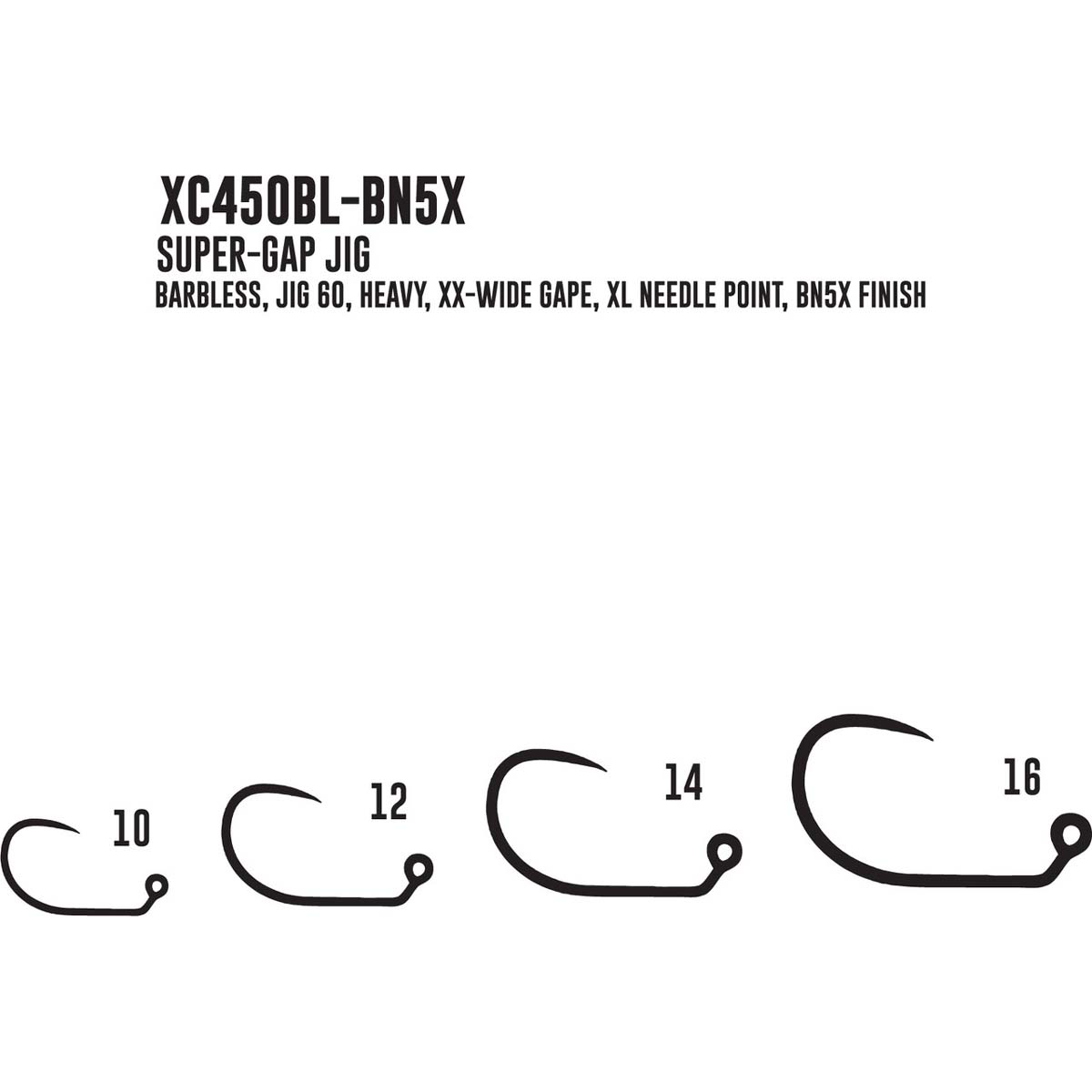 Umpqua | XC450BL-BN5X WG Jig Hook – Ultra wide gape nymphs – J