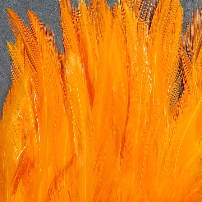 5-7" Dyed-Over-White Strung Saddle Hackle