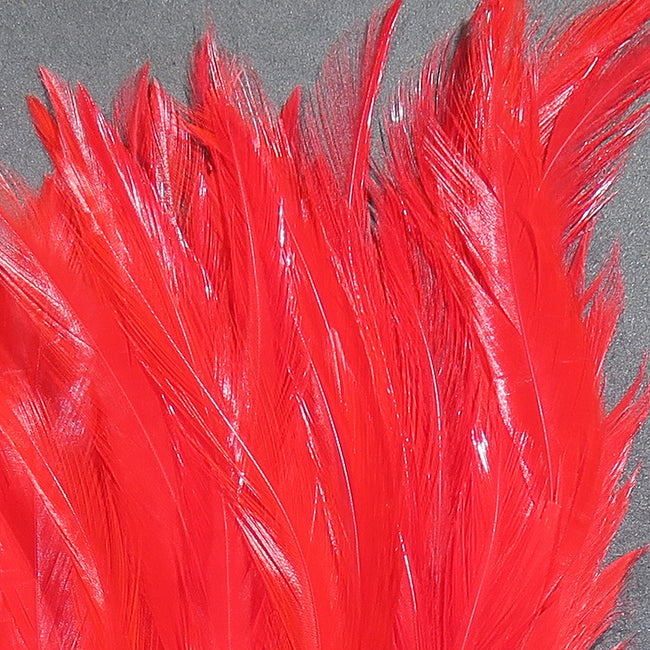 5-7" Dyed-Over-White Strung Saddle Hackle