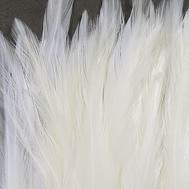 5-7" Dyed-Over-White Strung Saddle Hackle